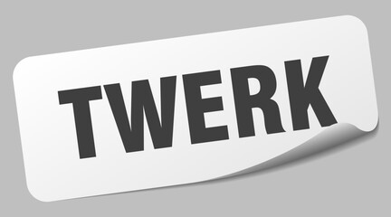 twerk sticker. twerk label