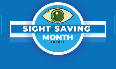 Sight Saving month. background, banner, card, poster, template. Vector illustration.