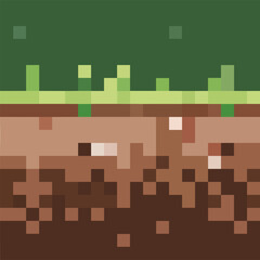 Pixel background. The concept of games background. Vector illustration