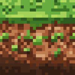 Pixel background. The concept of games background. Vector illustration