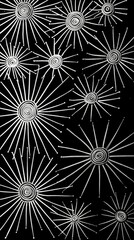 Many white lines on a black background