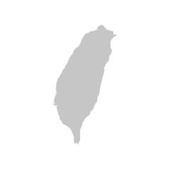 Simple Taiwanese Map Icon. Taiwan Map. Formosa. Vector.