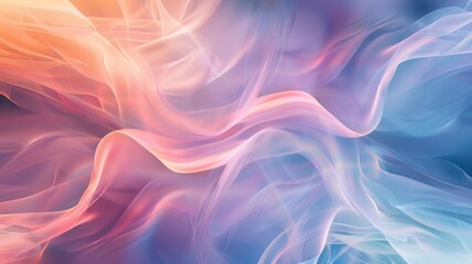 Abstract pastel colored smoke texture background in soft pink, blue, and orange hues. Ideal for creative design, web, and print use.