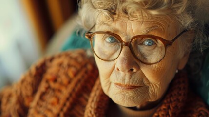 Thoughtful LGBTQ Elderly Woman, Ideal for Content on Aging, Wisdom, and LGBTQ Issues