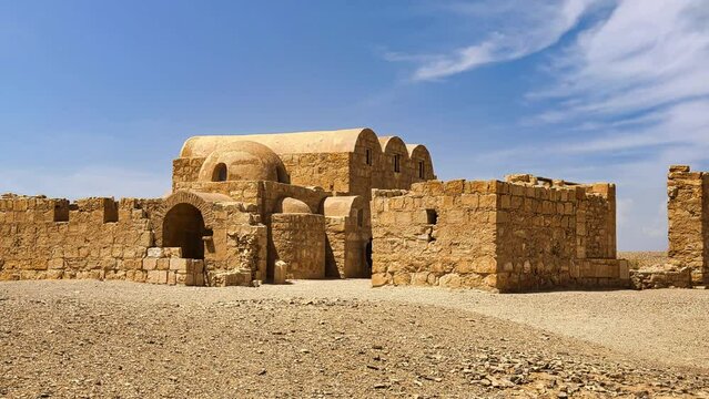Qasr Amra or Quasayr Amra desert castle in Jordan