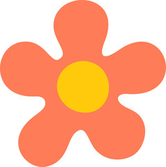 Orange flower clipart vector