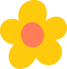 Yellow flower clipart vector