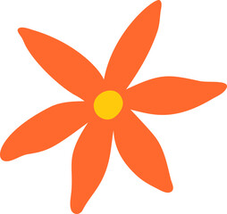 Orange flower clipart vector