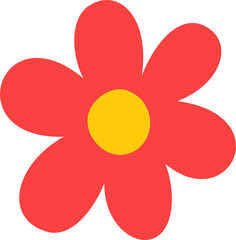 Red flower clipart vector