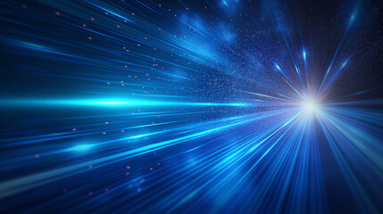 A blue light with a white starburst in the middle