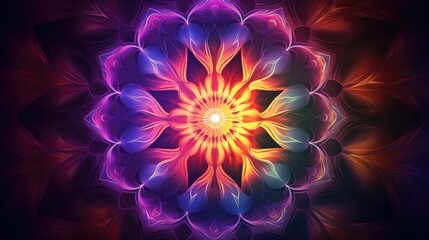 Abstract gradient background with kaleidoscopic patterns