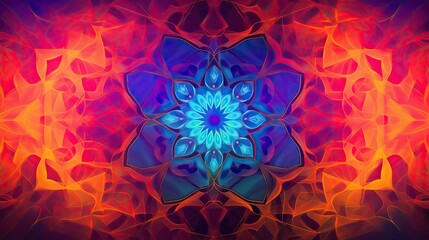 Abstract gradient background with kaleidoscopic patterns