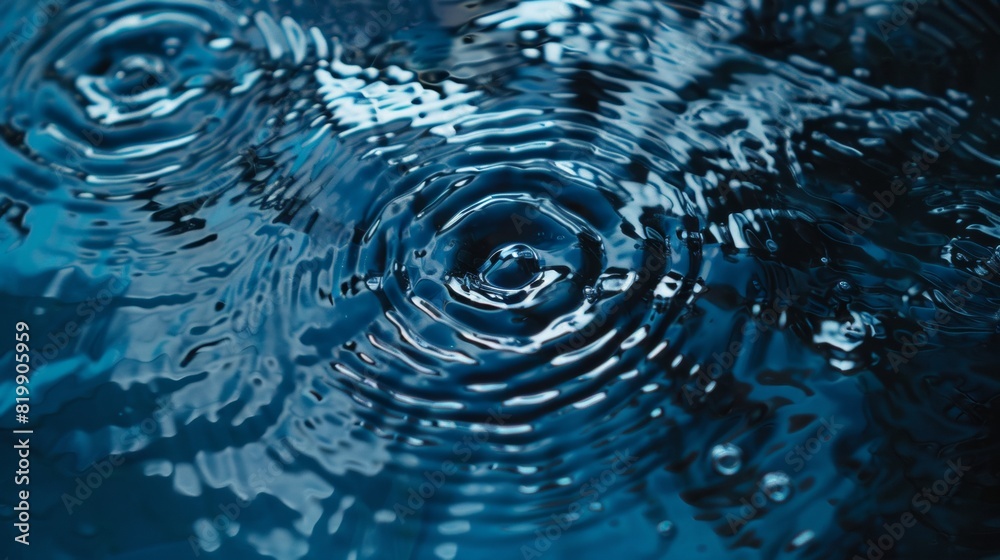 Poster Aerial View of Intricate Cyanotype Prints in Geometric Arrangement, Highlighting Symmetry and Textured Patterns
