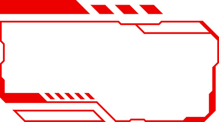 Obraz premium red abstract frames technology futuristic interface hud vector design for ui games. 