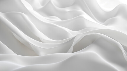 A white and grey abstract painting of a wave