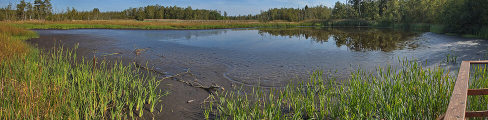 Pond in Czech-Bavarian Geopark SOOS, Czech Republic, Europe
