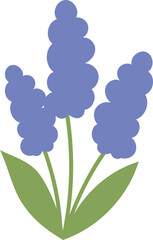 Purple flower clipart vector