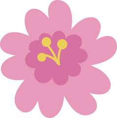 Pink flower clipart vector
