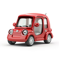 Minicar isolated white background