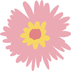 Pink flower clipart vector