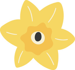 Yellow flower clipart vector