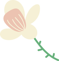 White flower clipart vector