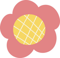 Red flower clipart vector