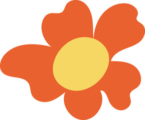 Orange flower clipart vector