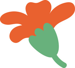 Orange flower clipart vector