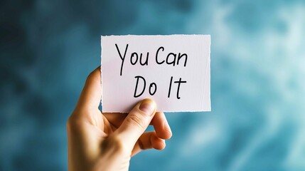 Encouragement on Paper, Motivational Message in Hand