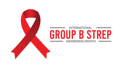 International Group B Strep Awareness Month observed every year in July. Template for background, banner, card, poster with text inscription.