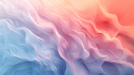 Fototapeta premium A colorful, abstract painting with a wave-like pattern