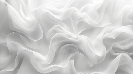 A white and grey abstract painting of a wave