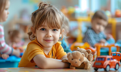 Fototapeta premium Nurturing Creativity: The Role of Educational Toys in Kindergarten 