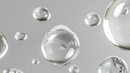 Oil bubbles collagen skin serum. concept skin care cosmetics.