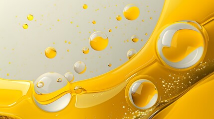 Oil bubbles collagen skin serum. concept skin care cosmetics.