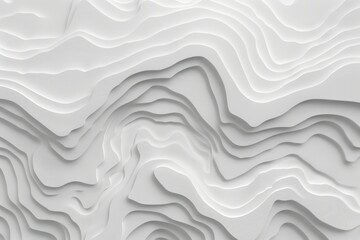 Abstract white wall with wavy lines, suitable for background use