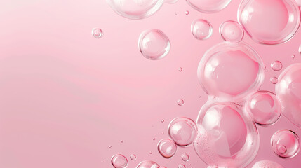 Oil bubbles collagen skin serum. concept skin care cosmetics.