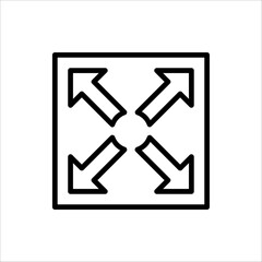 Full screen icon. Vector illustration isolated on white background