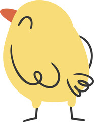 Cute easter chick illustration vector