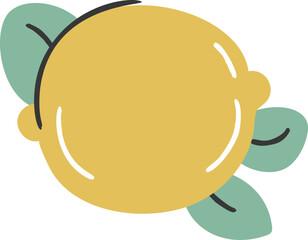 Cute lemon illustration vector