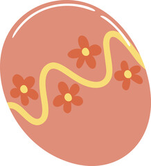 Cute easter egg illustration vector