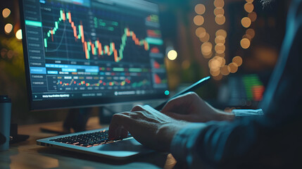 A finance trade manager examines an indication of the stock market.