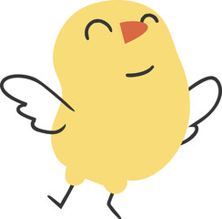 Cute easter chick illustration vector