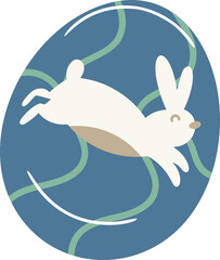 Cute easter egg illustration vector