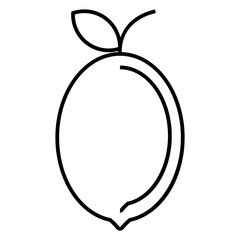 Fresh lemon fruit icon. Vector illustration