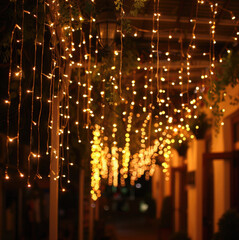 Obraz premium street light garland