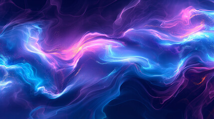 Fototapeta premium A blue and purple wave with a lot of sparkles