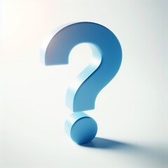 Naklejka premium blue question mark