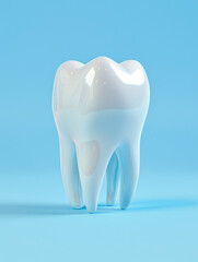 Stereoscopic Tooth Image: White Single Tooth
